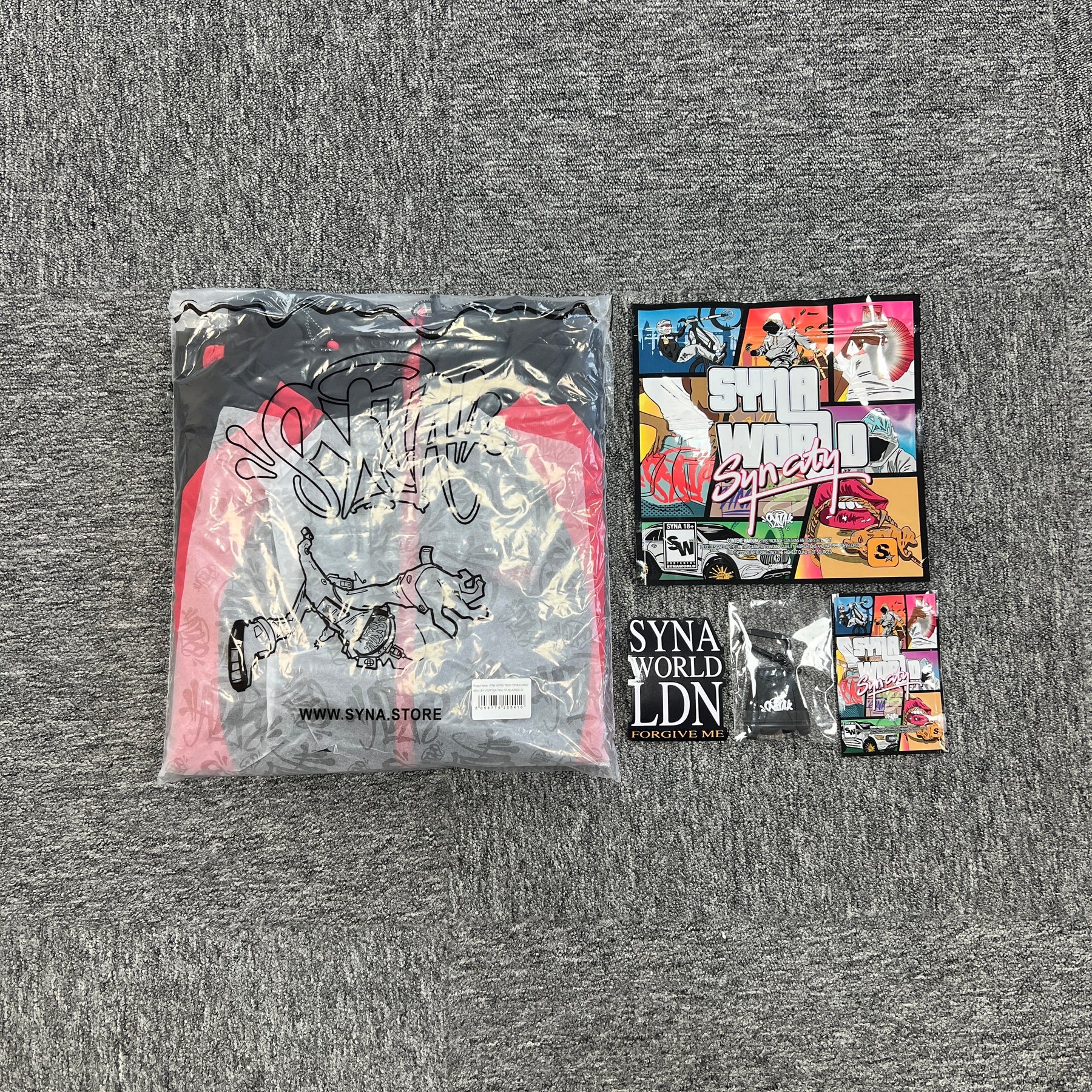 Conjunto Syna World “Vortex Track” ( Vermelho e preto)