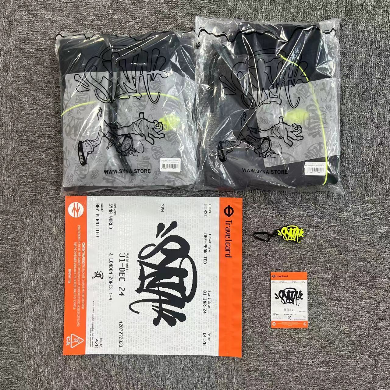 Conjunto Syna World “S-World” (Cinza e Preto)