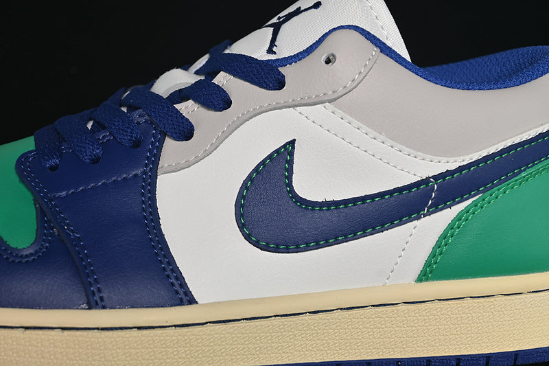 Air Jordan 1 Low “Low Sail Stadium Green Neutral Grey Deep Royal Blue”