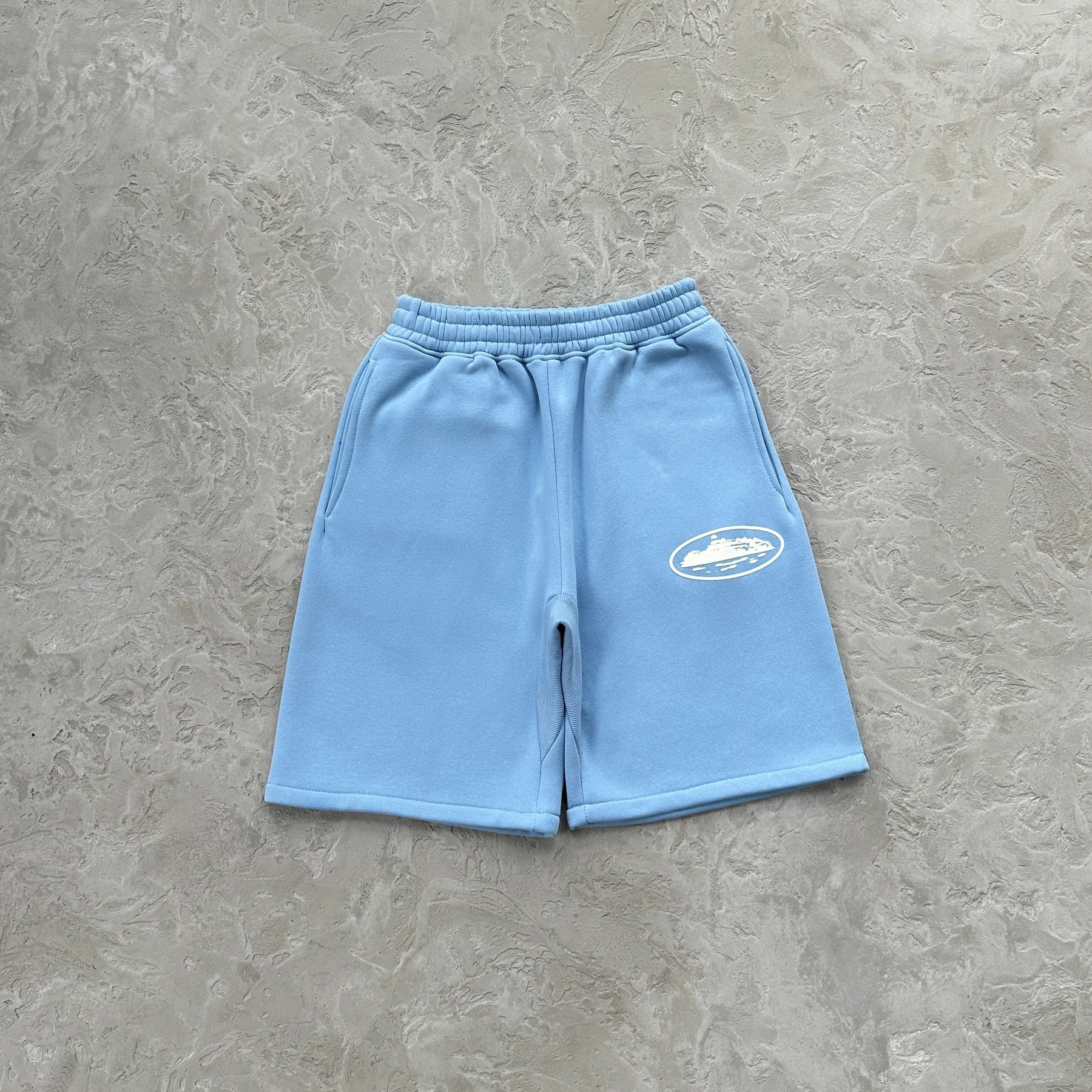 Shorts Corteiz “Island Puff Print” ( Azul Claro )