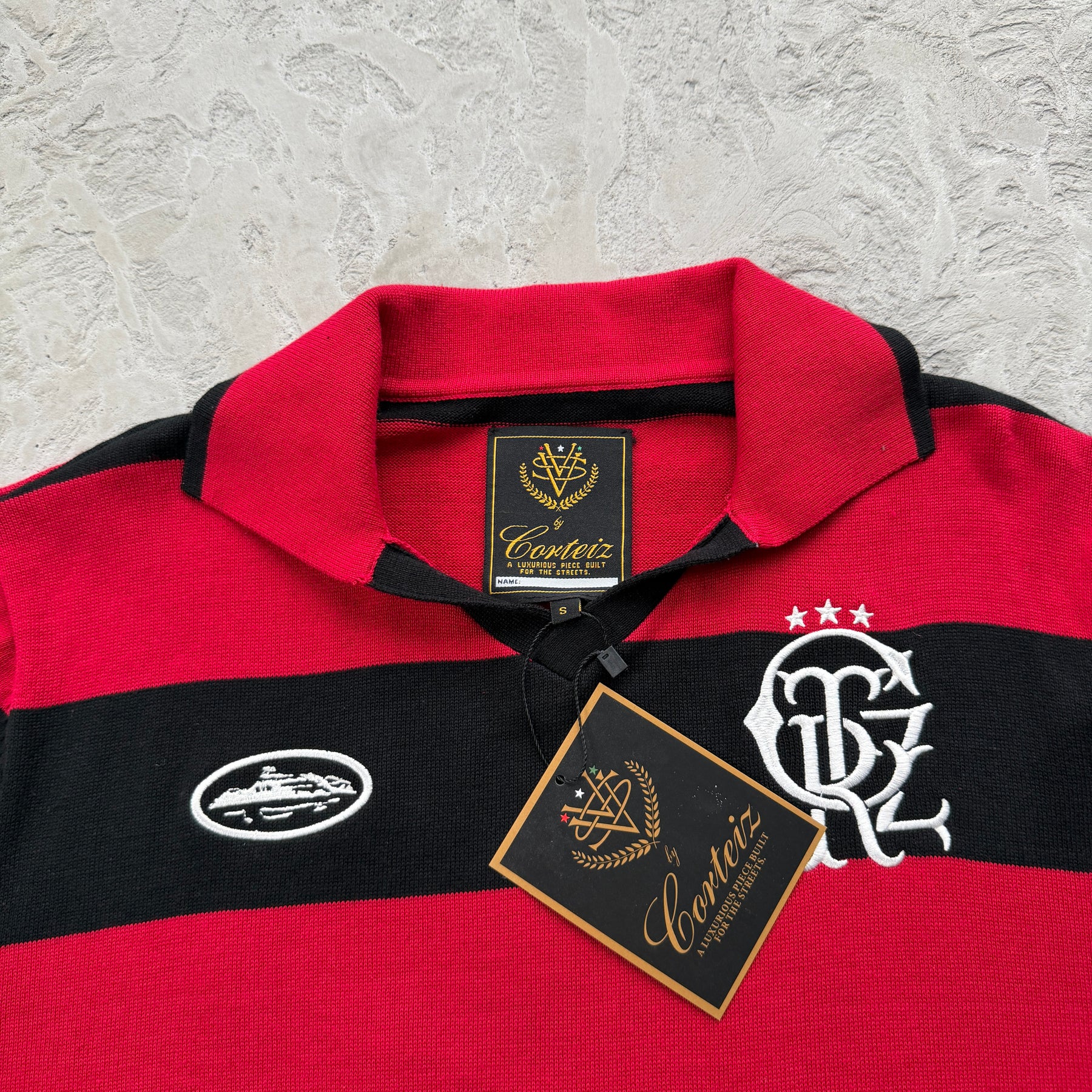 Camisa Jersey Corteiz “Striped knit jersey” ( Vermelho )