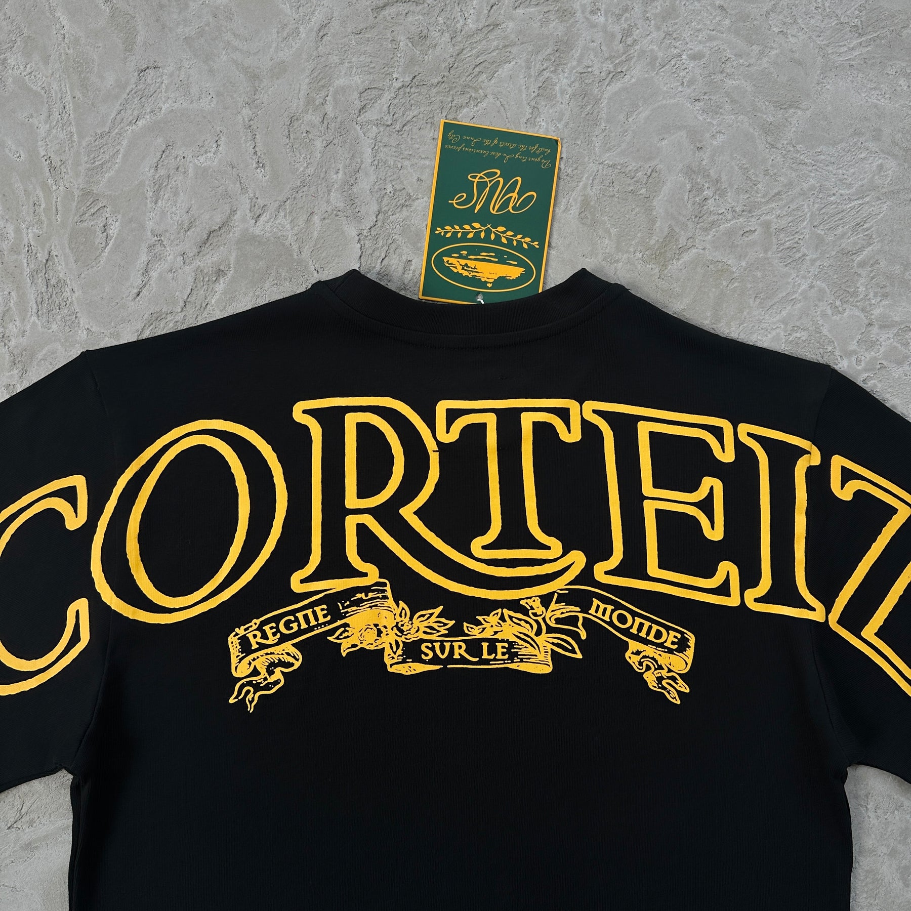 Camisa Corteiz “Royale Heavyweight” ( Preta Com Amarelo )