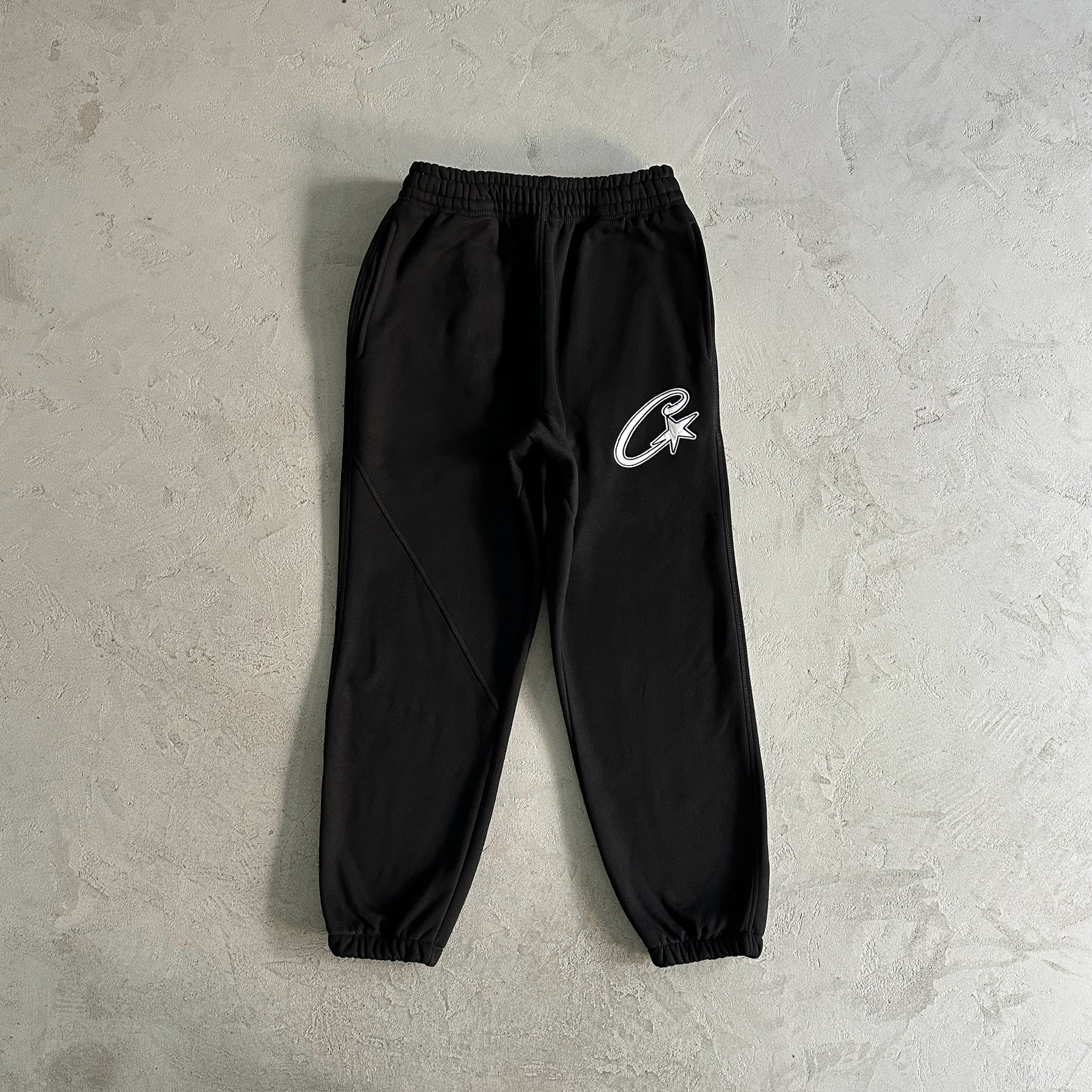 Conjunto Corteiz “Satin C-Star Applique” ( Preto )