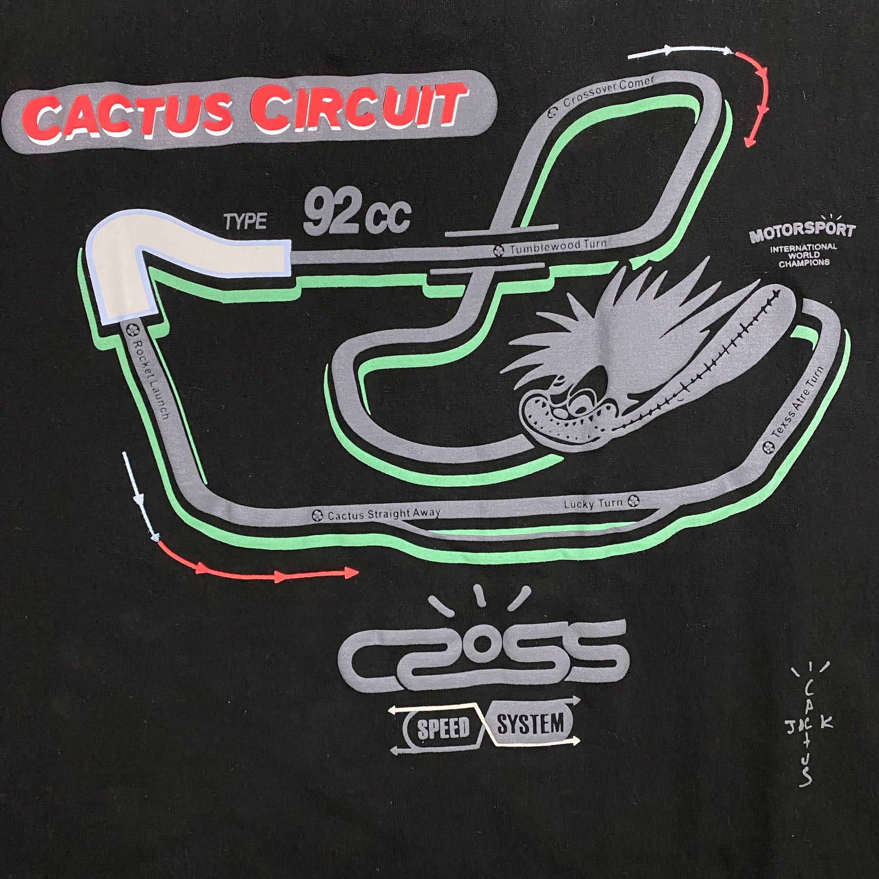 Camisa Cactus Jack “RaceTrack” ( Preta )