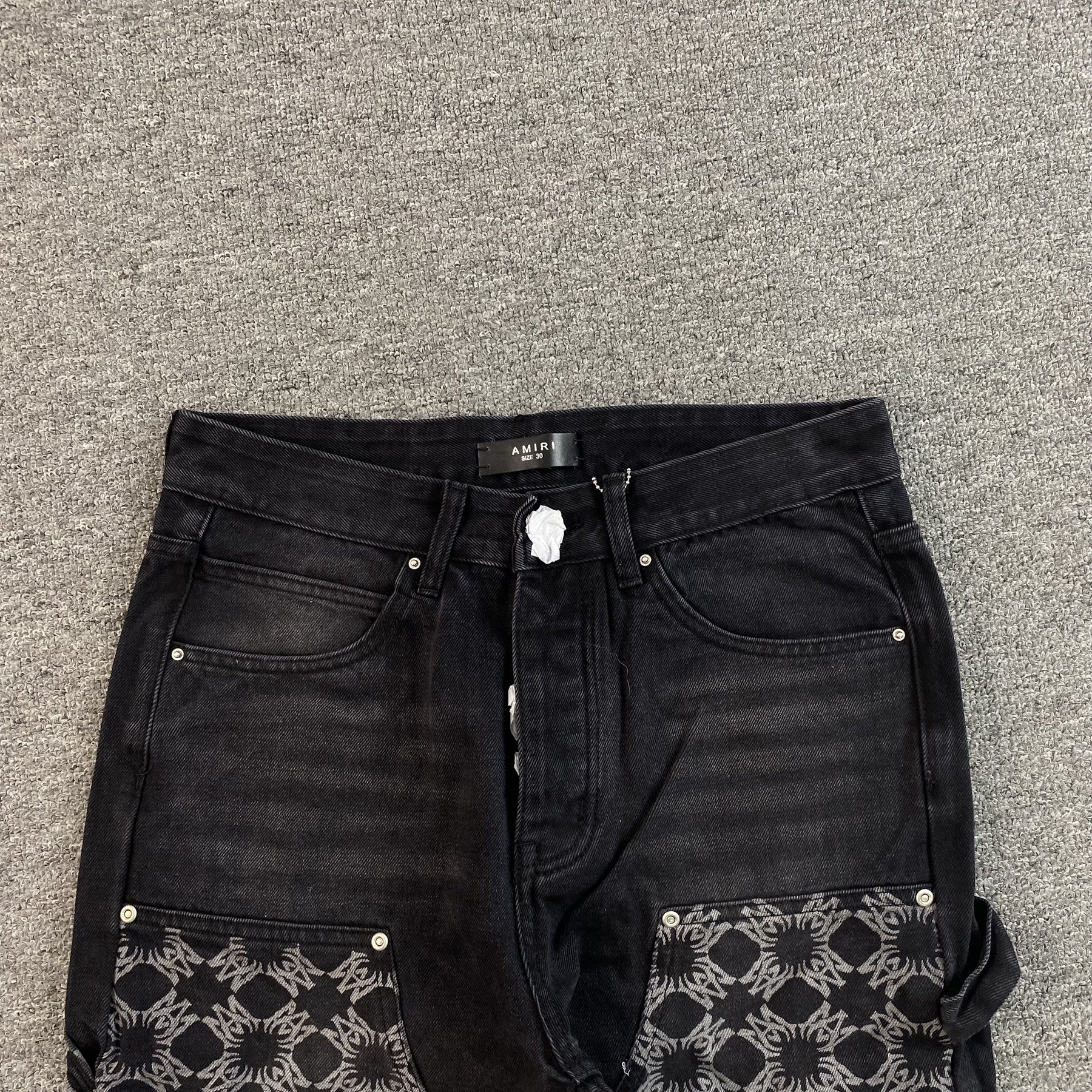 Calça Amiri “Quad Studded” ( Preta )