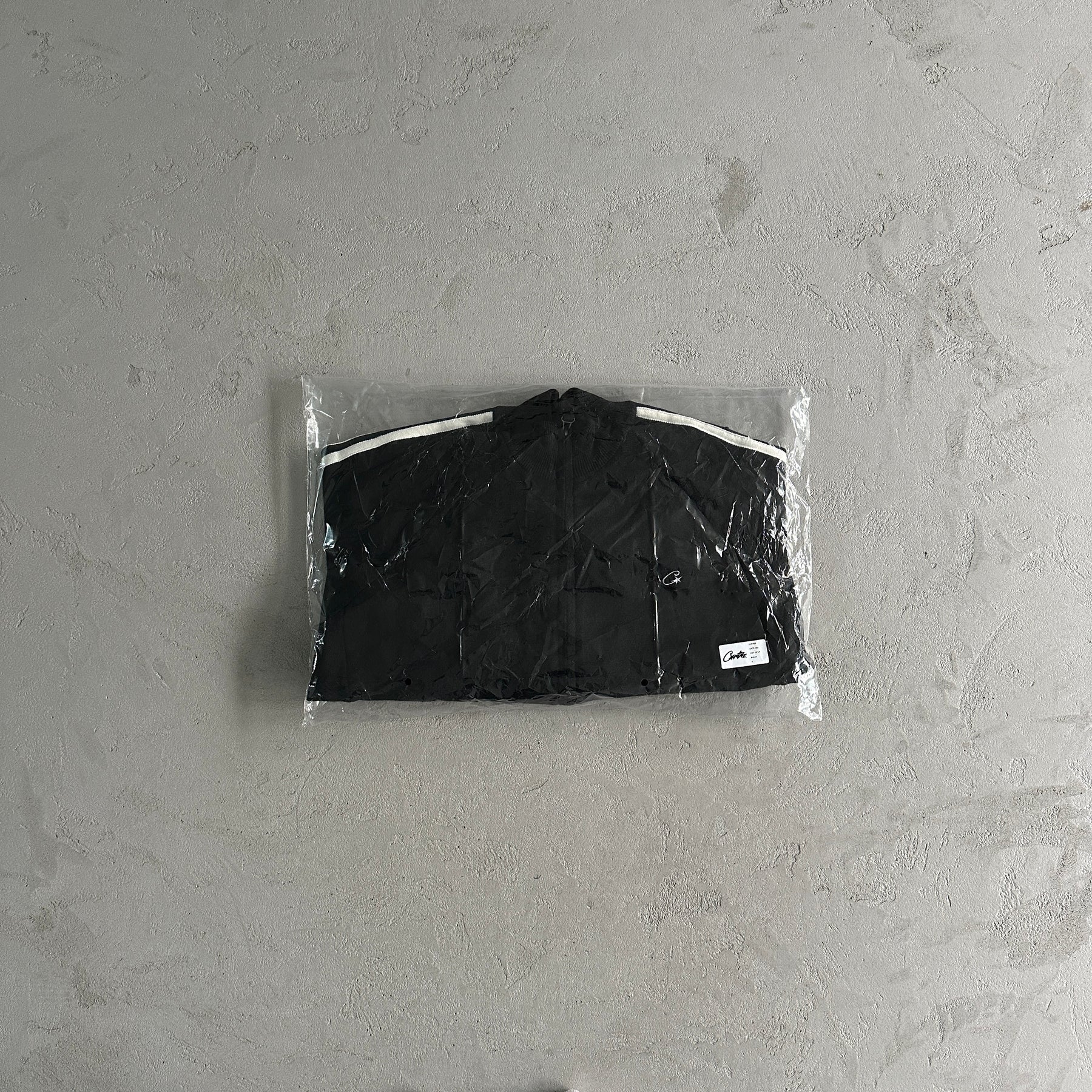 Casaco Corteiz “Knit Zip Up” ( Preto Com Branco )