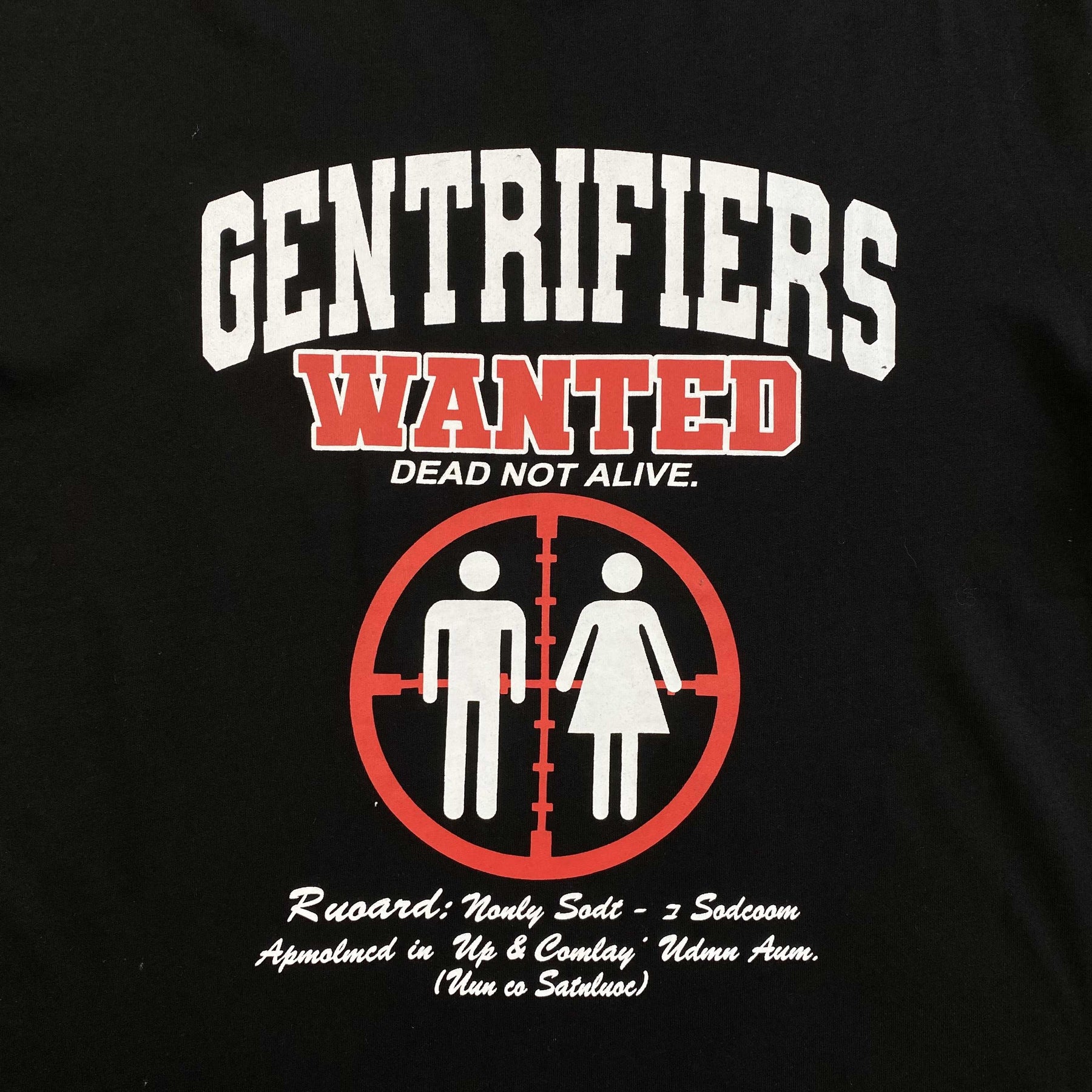 Camisa Corteiz “Gentrifiers Wanted Dead Not Alive” ( Preta )