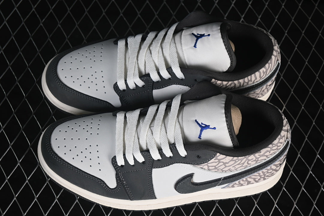Air Jordan 1 Low "Deep Pewter Elephent Print”