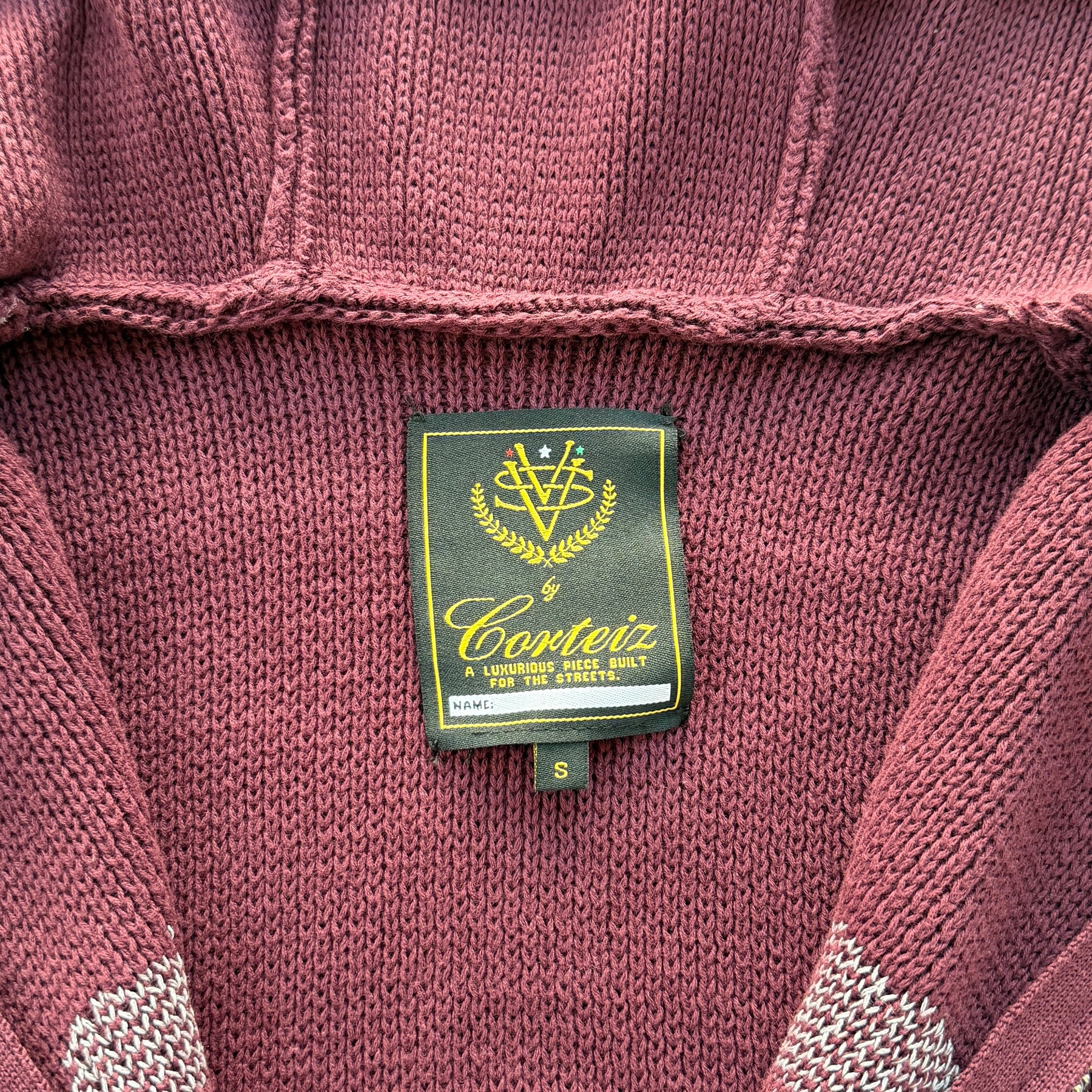 Moletom Corteiz “College Knit Zip ” ( Vermelho )