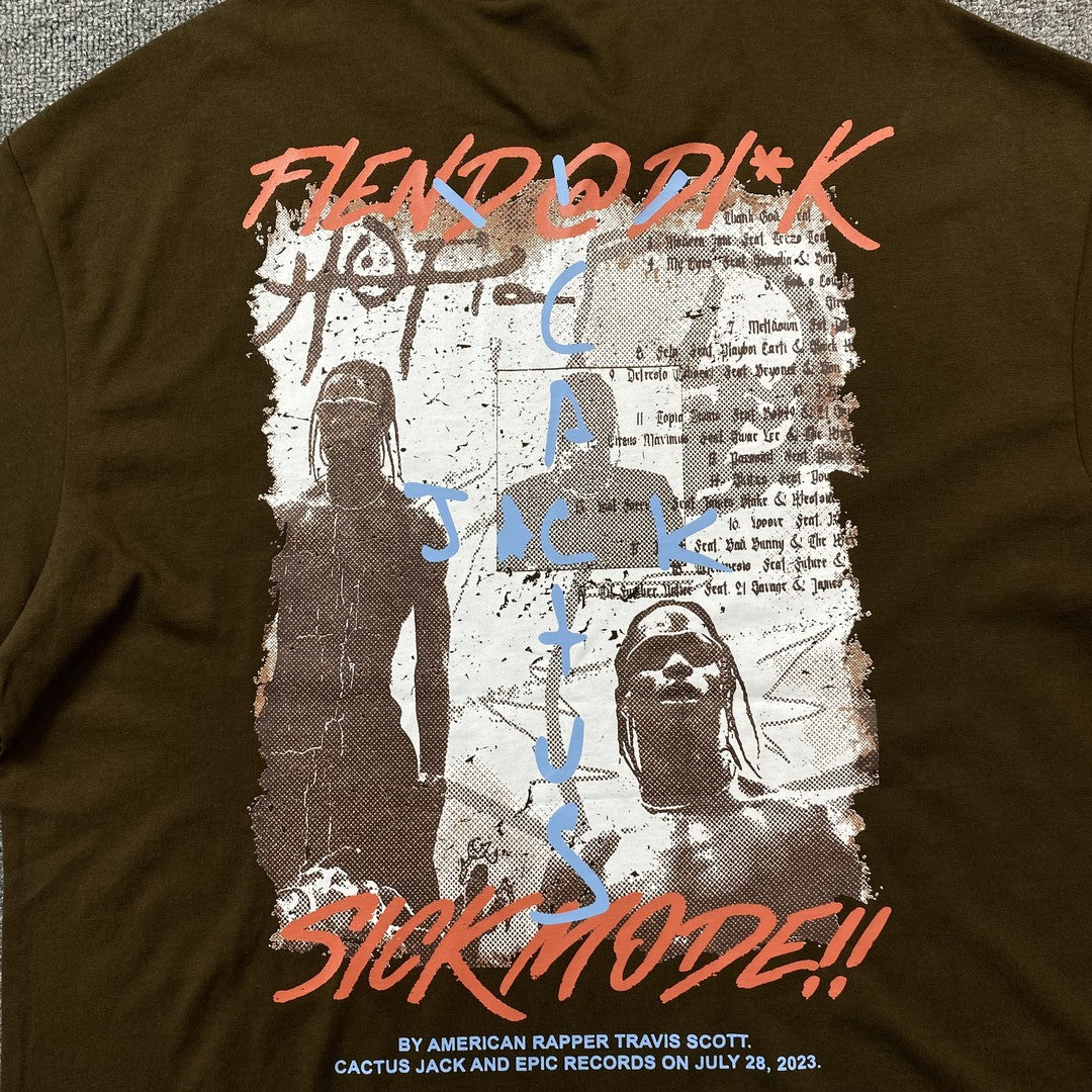 Camisa Cactus Jack ”Sick Mode” ( Marrom )