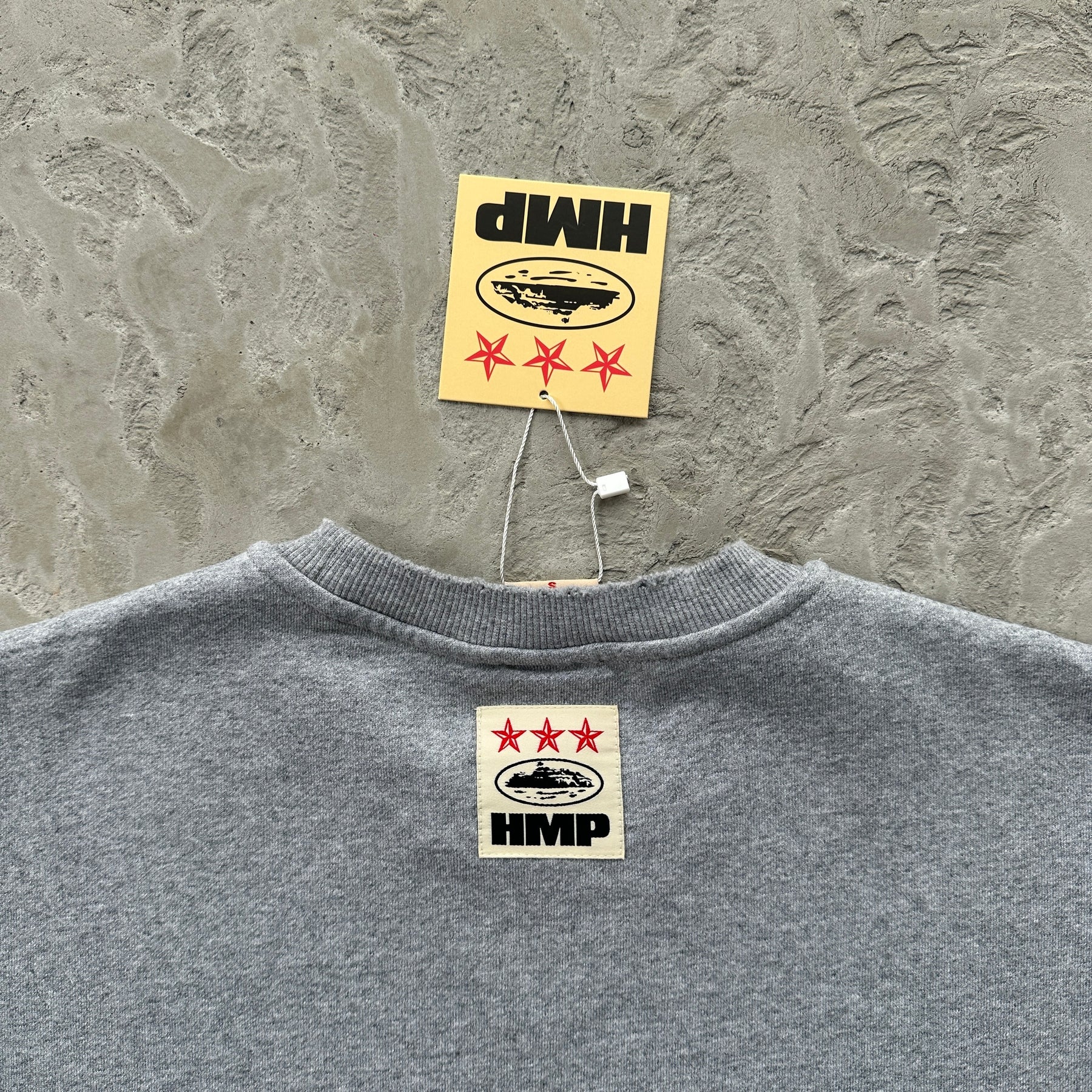 Conjunto Corteiz “HMP Stencil crewneck” ( Cinza )
