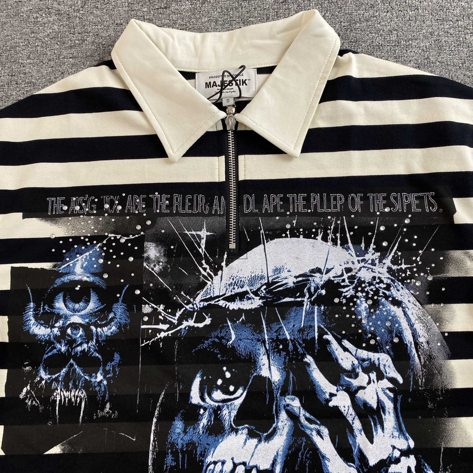 Camisa Majestik “Stripped Skull”