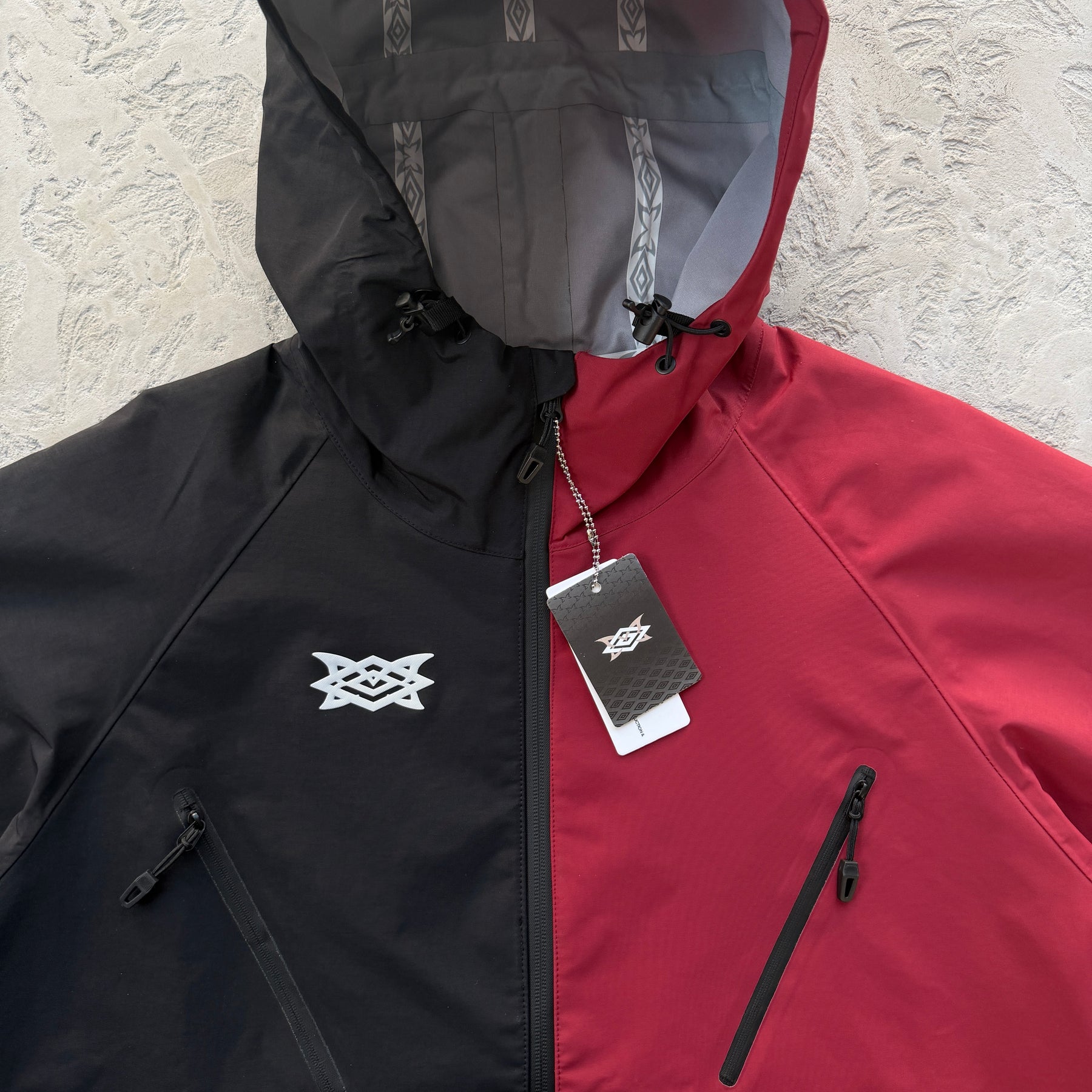 Corta Vento Mertra “Water Reactive ” ( Pova D'água ) ( Vermelho e Preto )