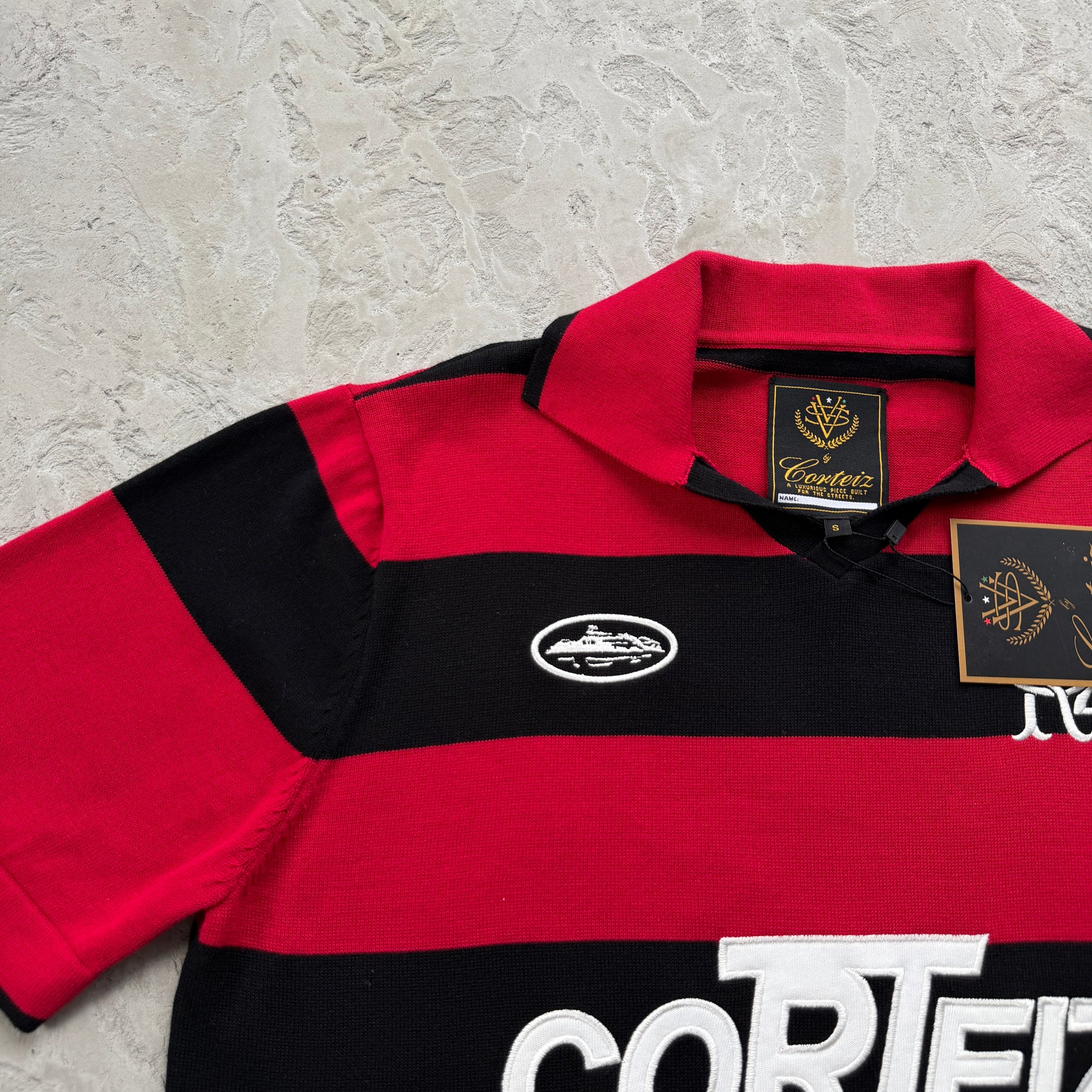 Camisa Jersey Corteiz “Striped knit jersey” ( Vermelho )