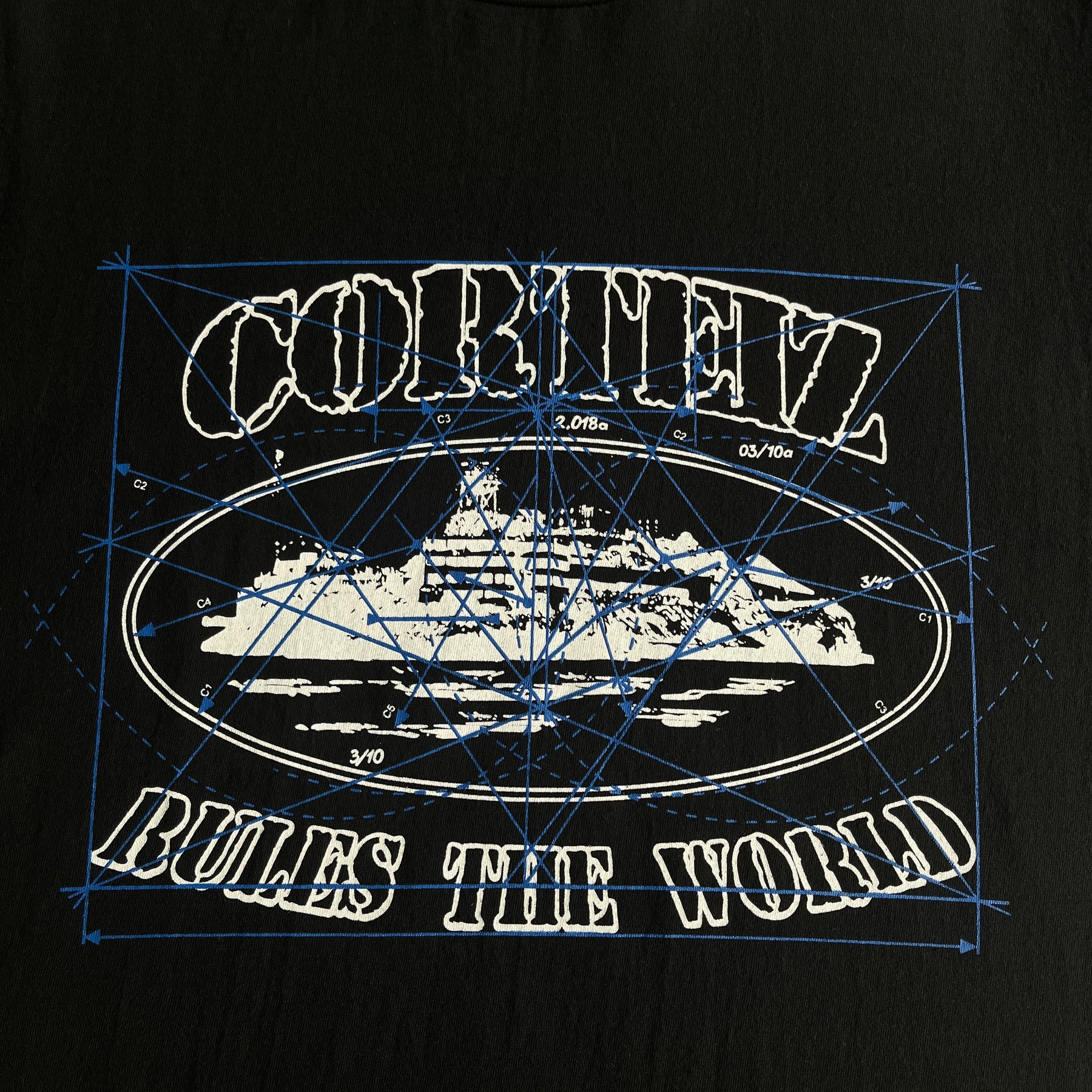 Camisa Corteiz “Alcatraz Coordinates” ( Preta )