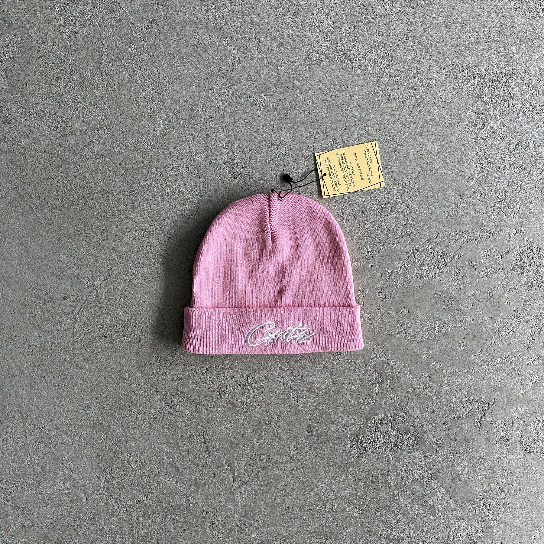 Touca Corteiz “Demon Embroidered Beanie” ( Rosa )
