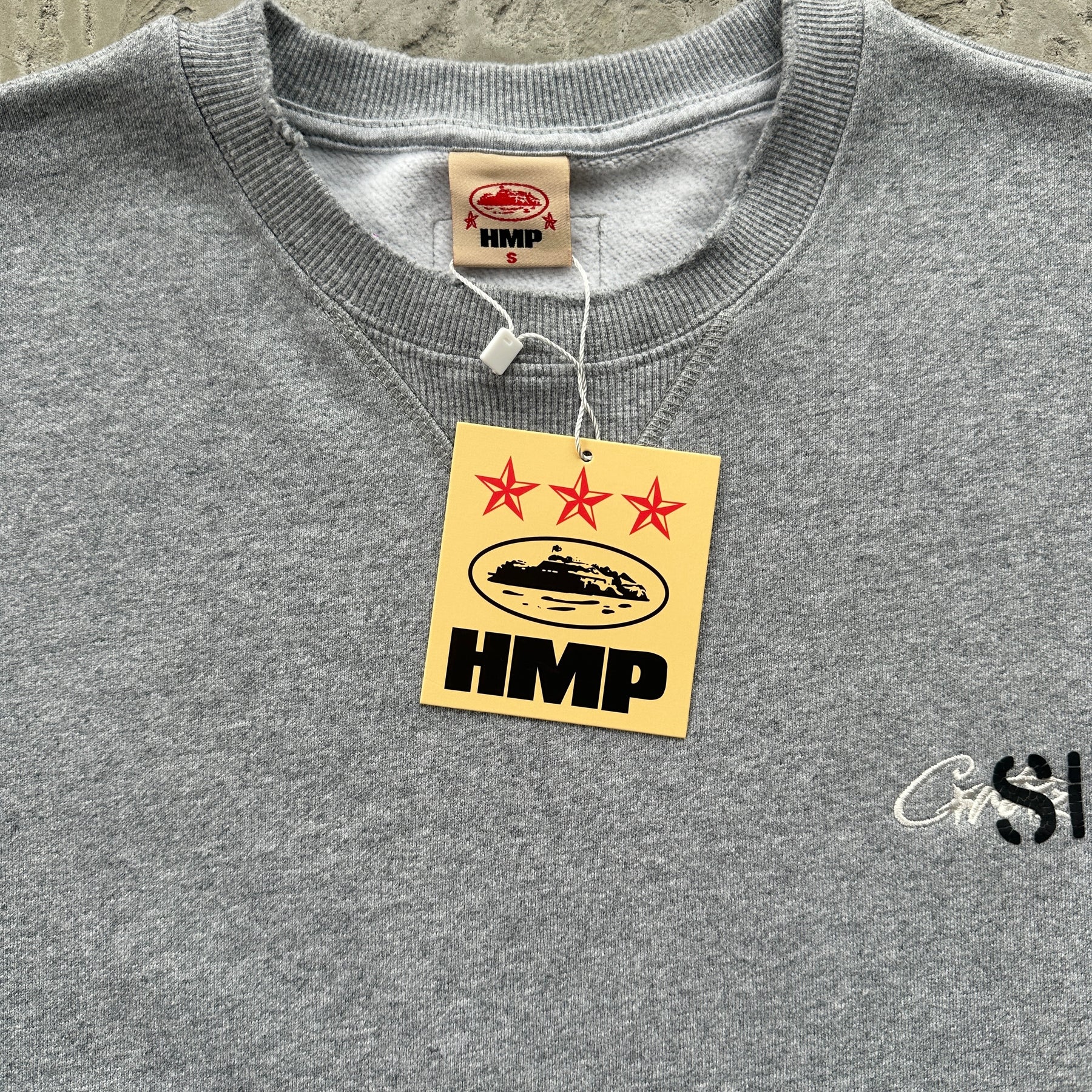 Conjunto Corteiz “HMP Stencil crewneck” ( Cinza )