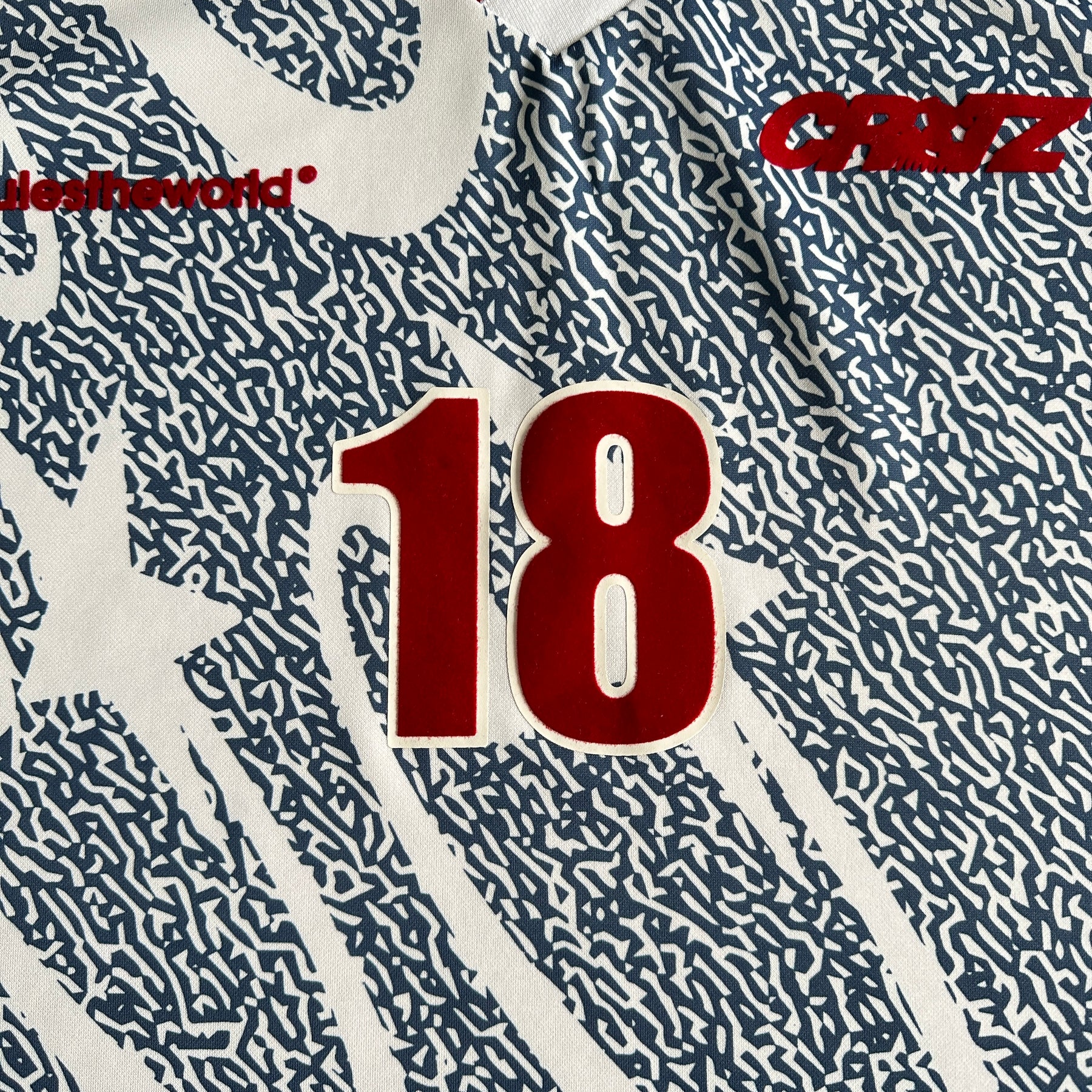 Camisa Corteiz “Printed” ( Branco e Azul )