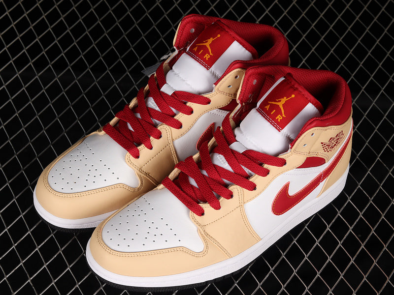 Air Jordan 1 High “Light Curry Cardinal Red”