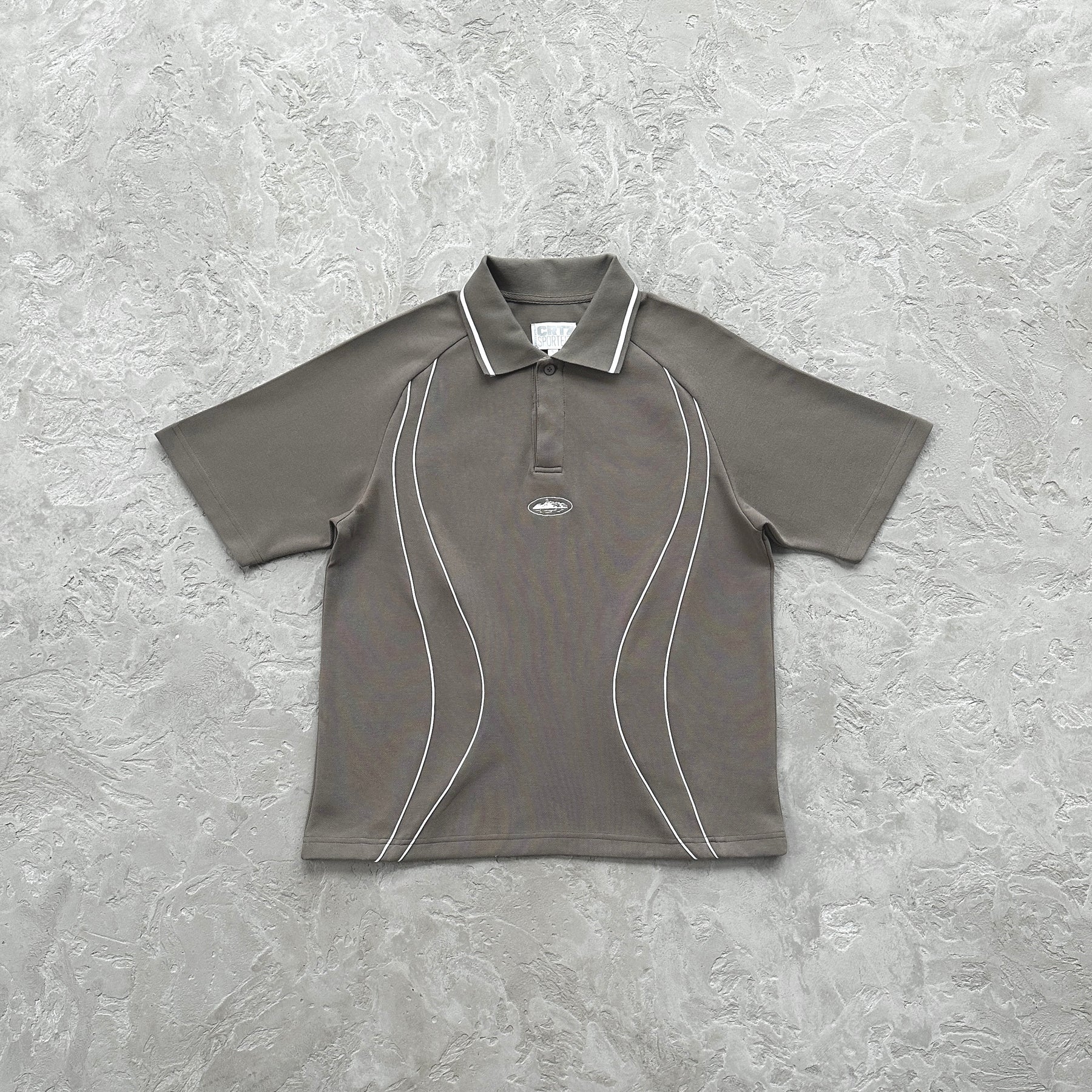 Conjunto Corteiz “Island Pique Polo Set” ( Cinza )