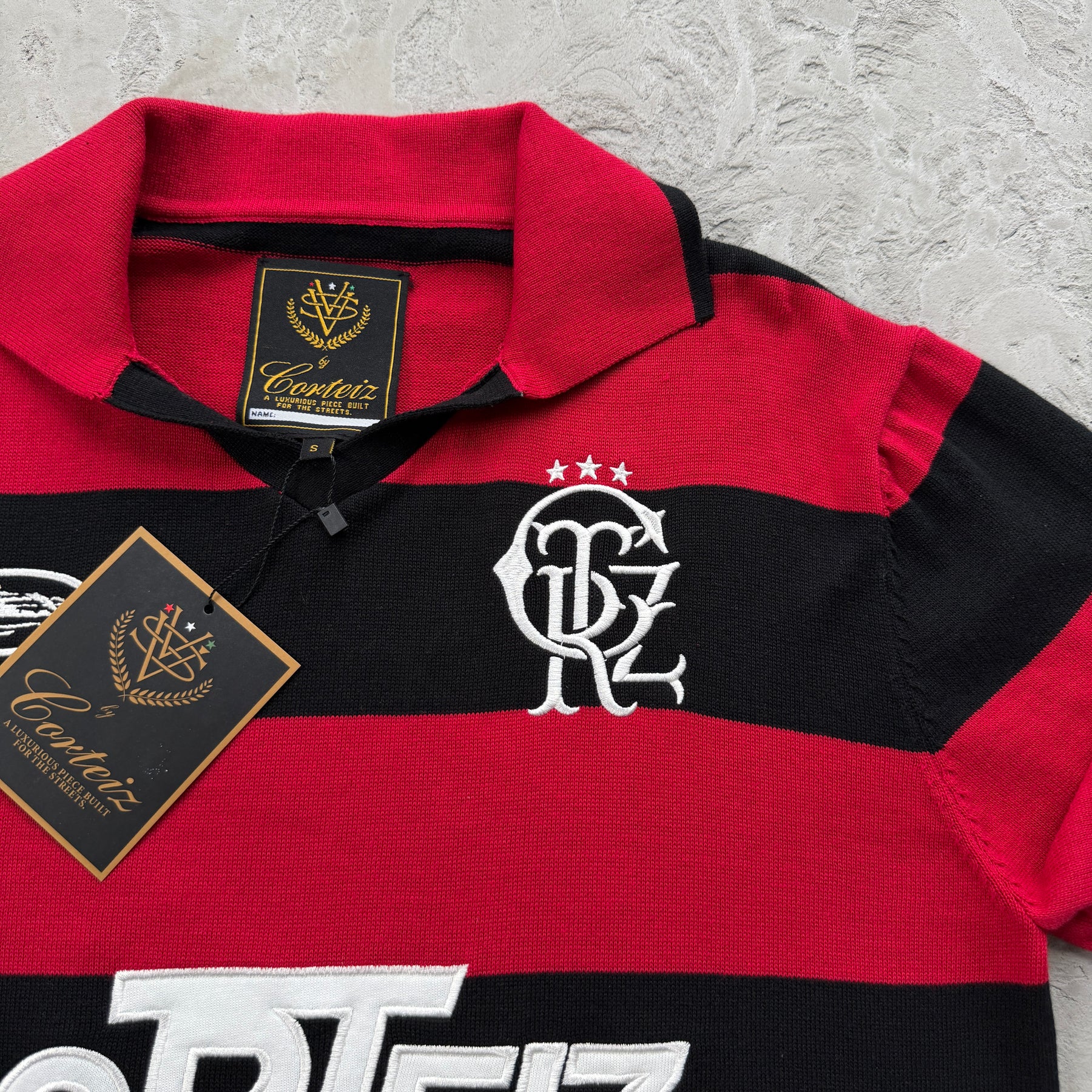 Camisa Jersey Corteiz “Striped knit jersey” ( Vermelho )