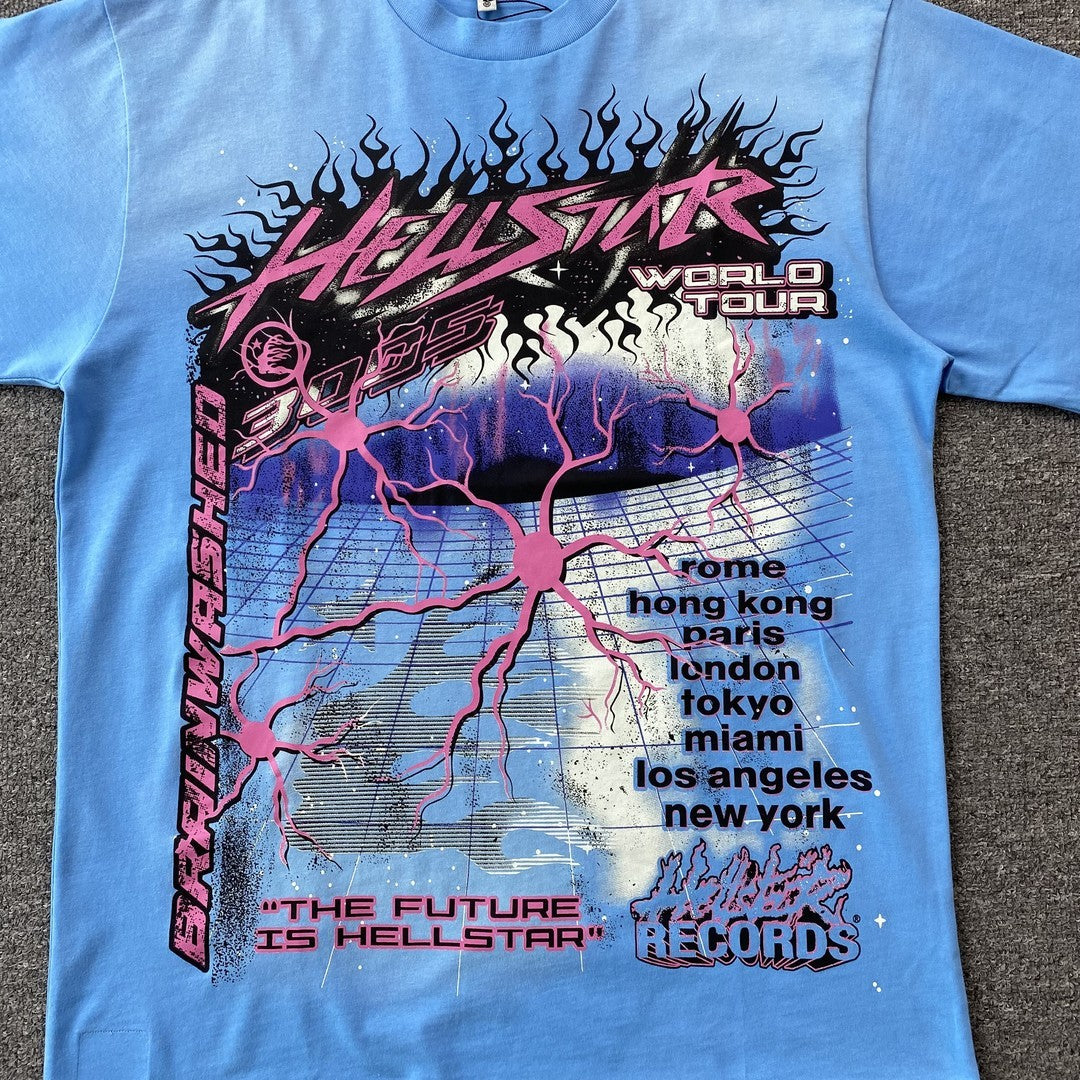 Camisa Hellstar “Neuron Tour Light Blue”