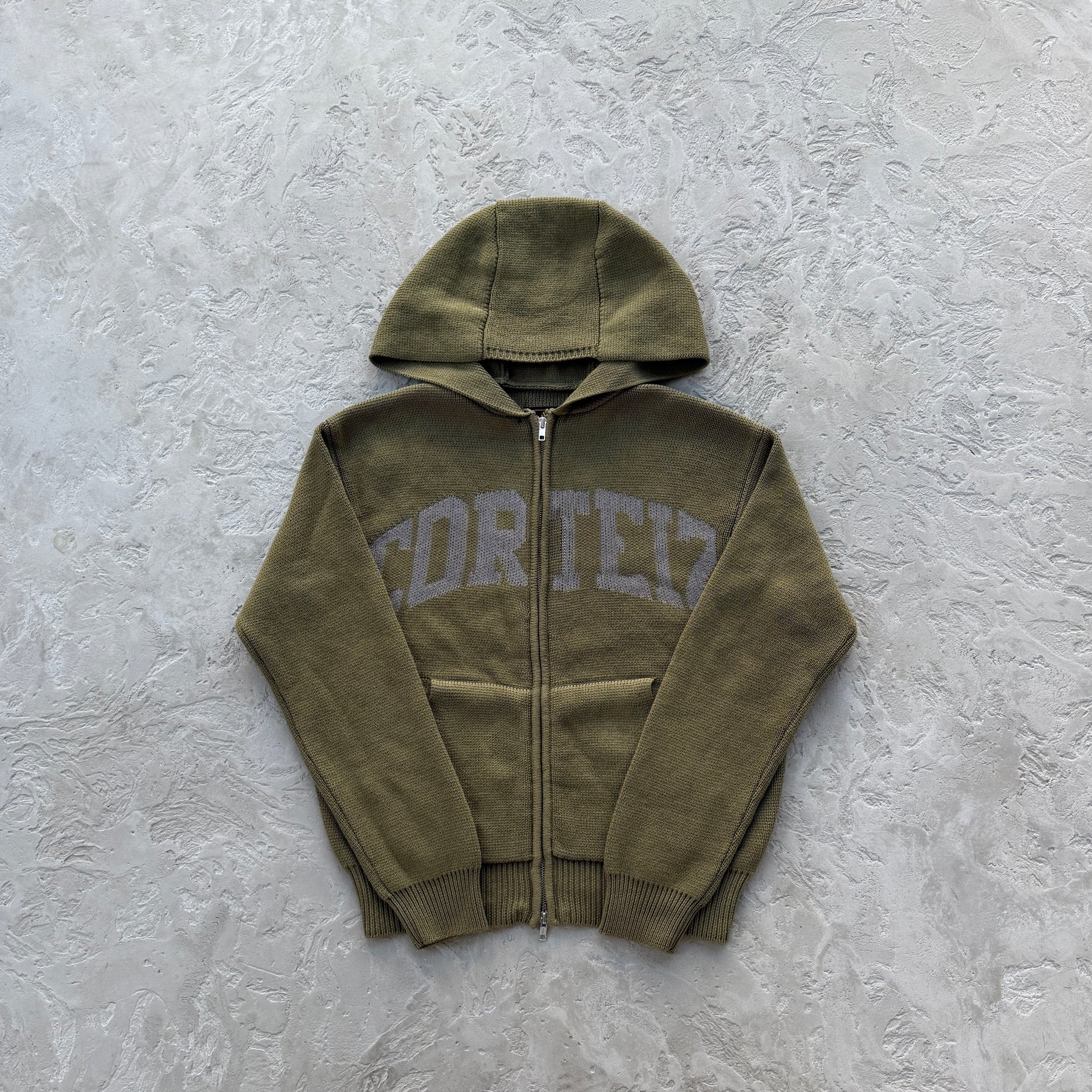 Moletom Corteiz “College Knit Zip ” ( Verde )