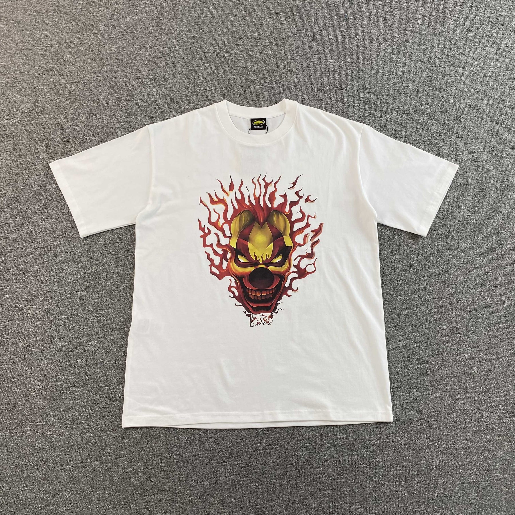 Camisa Corteiz “Fire Clown” ( Branca )