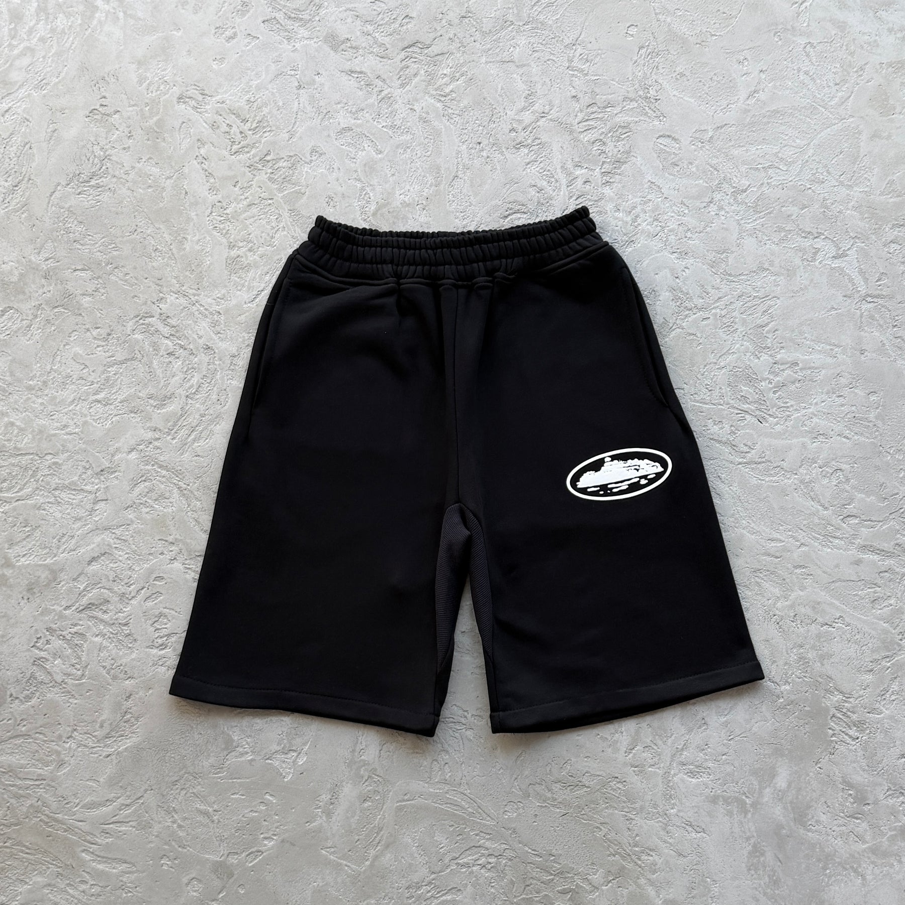 Shorts Corteiz “Island Puff Print” ( Preto )
