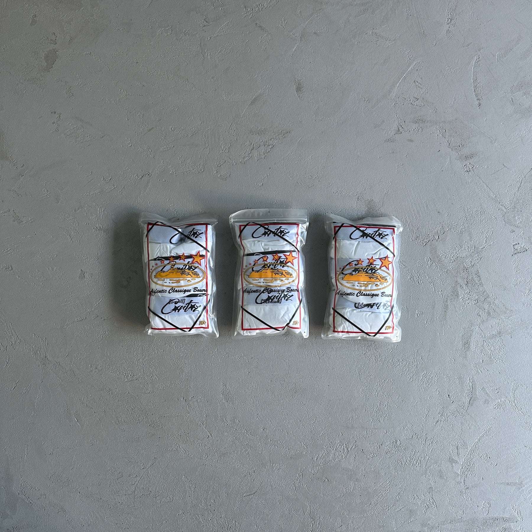 Cueca Box Corteiz ( Pack Com 4 ) ( Branca )