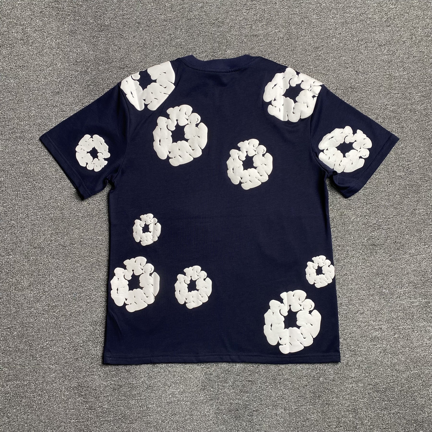 Camisa Denim Tears (Azul escuro com Branco)