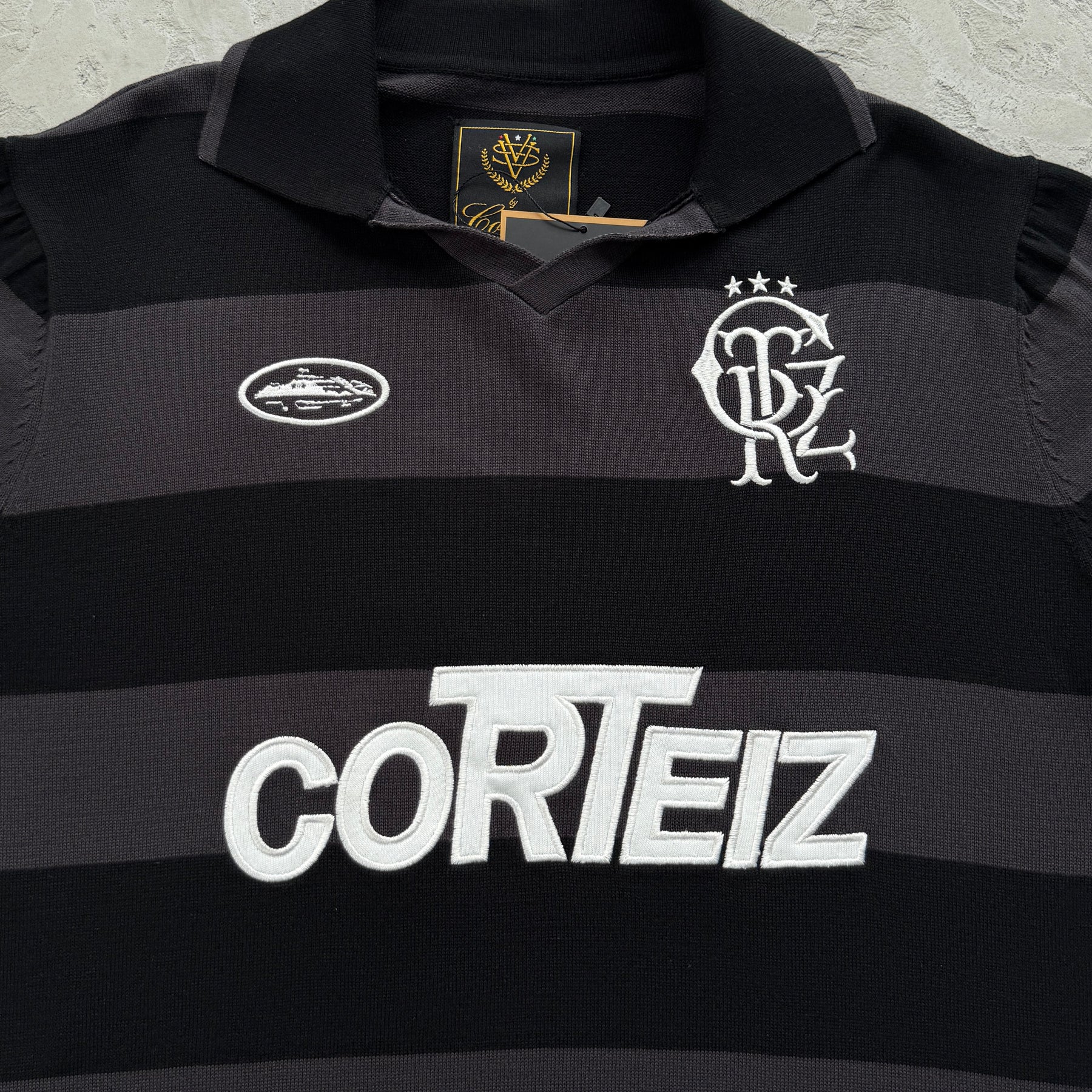 Camisa Jersey Corteiz “Striped knit jersey” ( Preto )