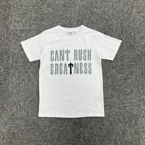 Camisa Trapstar x Central Cee “Can't Rush Greatness” ( Branca )