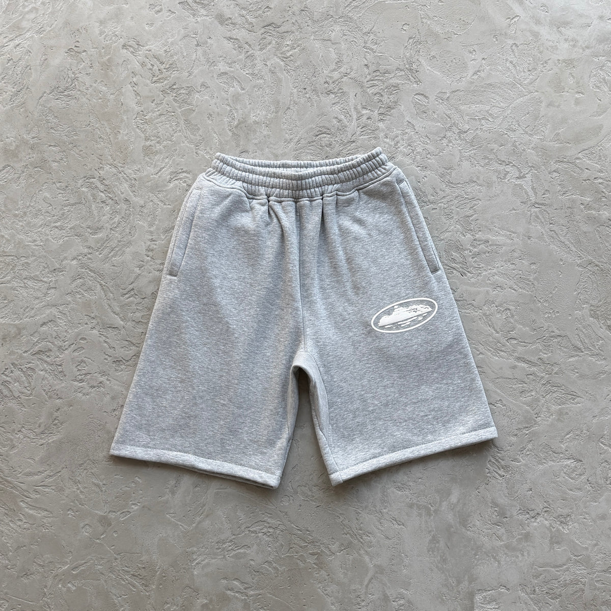 Shorts Corteiz “Island Puff Print” ( Cinza )