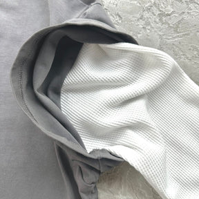 Camisa Mertra Manga longa “Fake Two-Piece” ( Cinza )