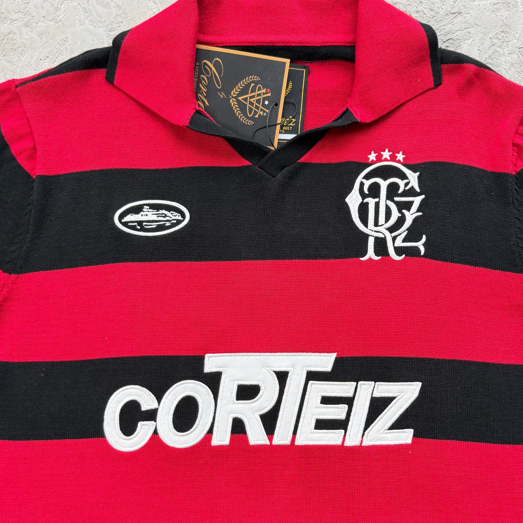 Camisa Jersey Corteiz “Striped knit jersey” ( Vermelho )