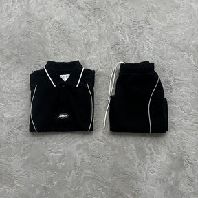 Conjunto Corteiz “Island Pique Polo Set” ( Preto )