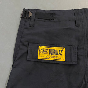 Shorts Corteiz “Mula Guerilla” ( Preto Com Amarelo )