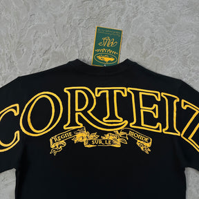 Camisa Corteiz “Royale Heavyweight” ( Preta Com Amarelo )