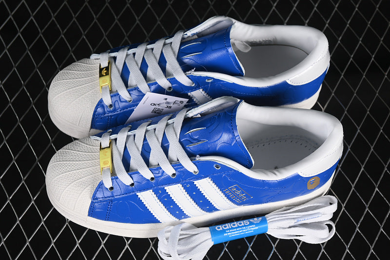 Adidas Superstar x BAPE “Blue White”