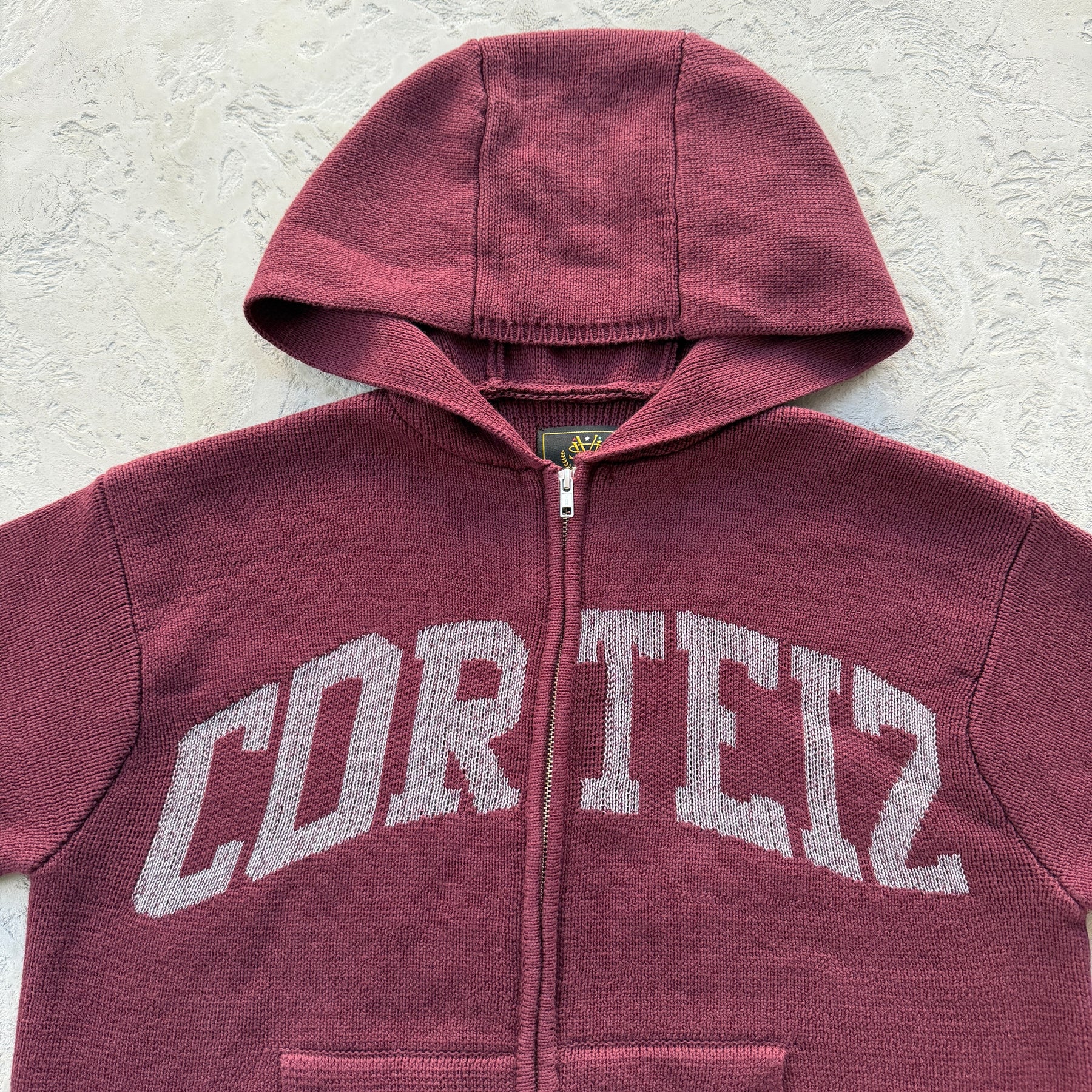 Moletom Corteiz “College Knit Zip ” ( Vermelho )