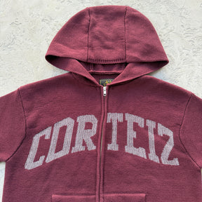 Moletom Corteiz “College Knit Zip ” ( Vermelho )