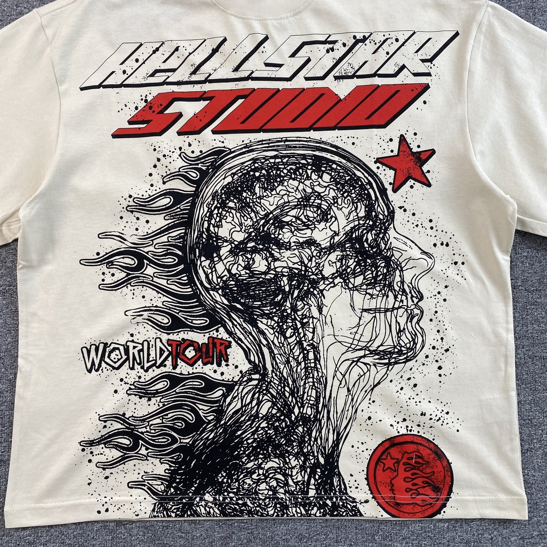 Camisa Hellstar  "Cranium Cream”