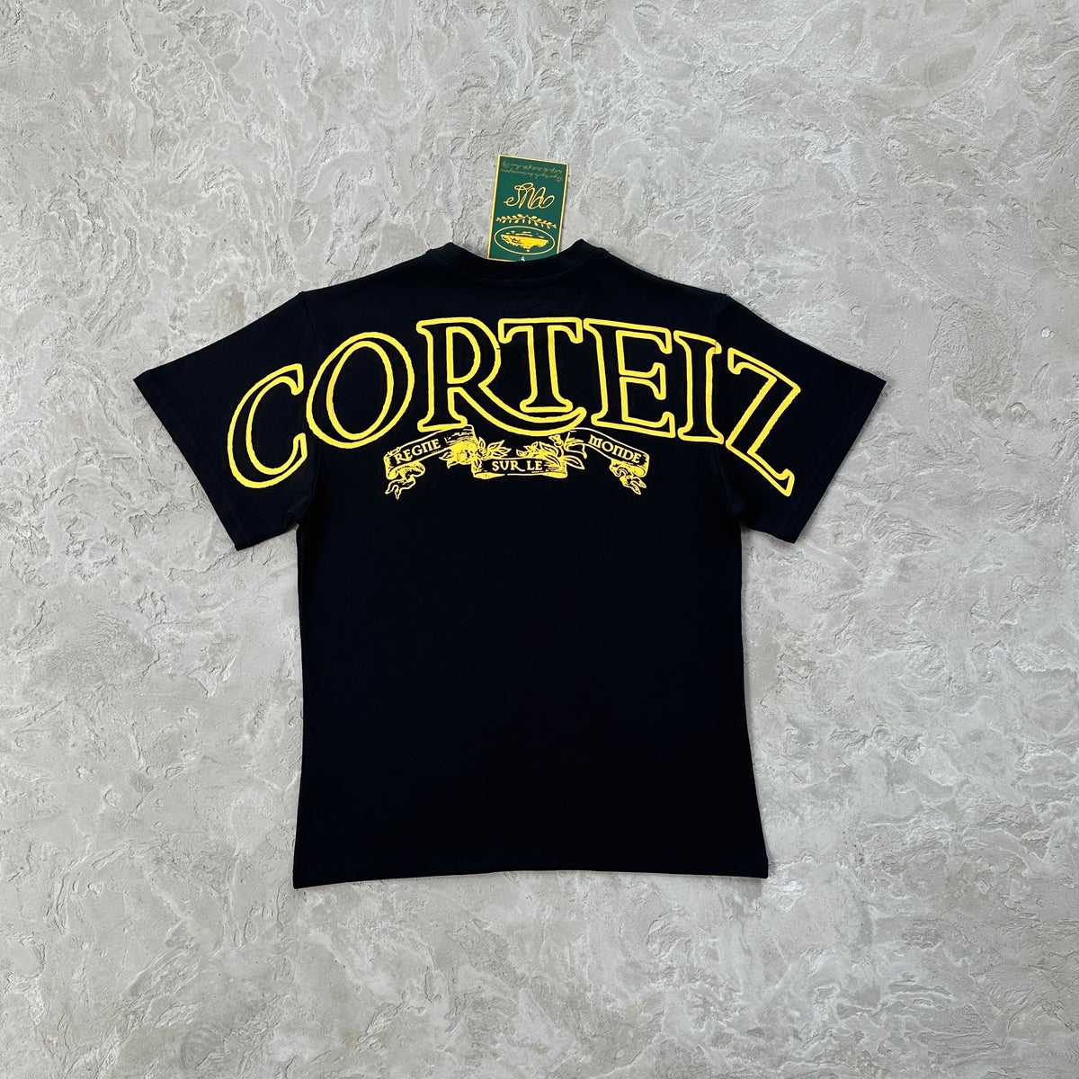 Camisa Corteiz “Royale Heavyweight” ( Preta Com Amarelo )