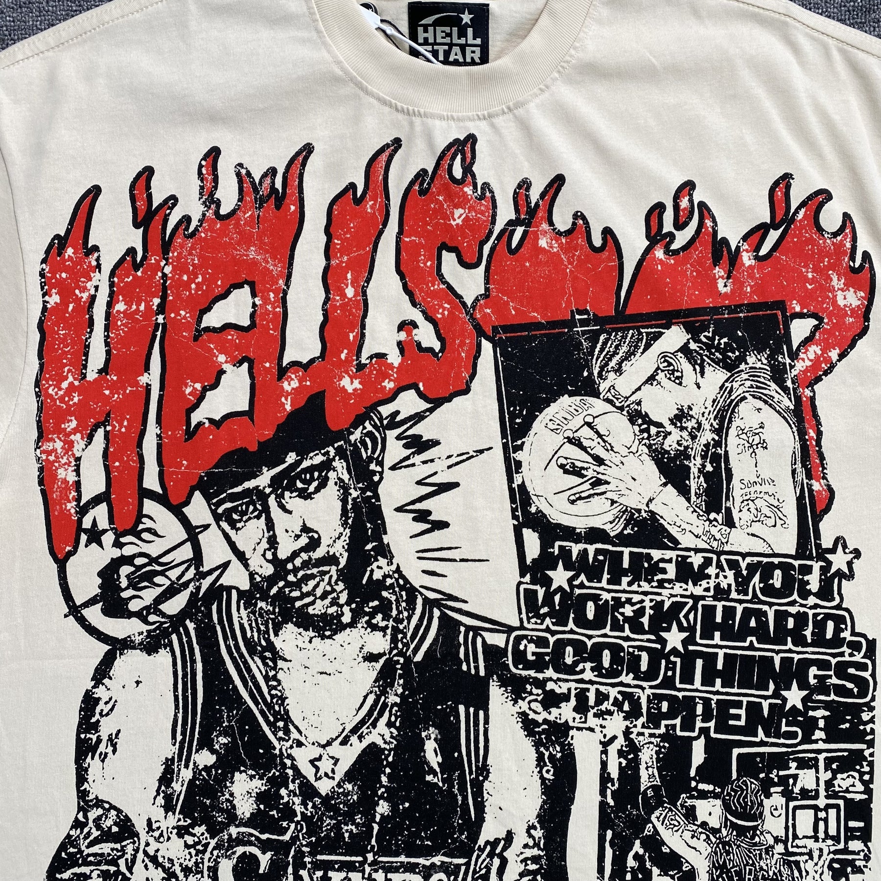 Camisa Hellstar “Basketball” ( Off White )
