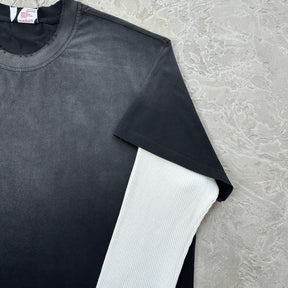 Camisa Mertra Manga longa “Fake Two-Piece” ( Preto )