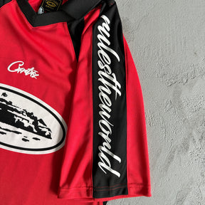 Camisa Corteiz ”Panel” ( Vermelha com Preto )