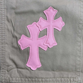 Calça Flare Chrome Hearts “Checkered Cross Patch Carpenter”