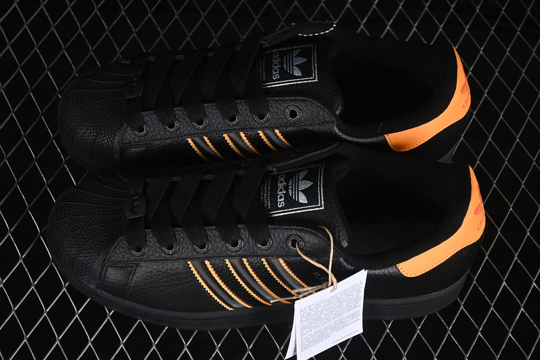 Adidas Campus “Superstar II Black Crew Neck Orange”