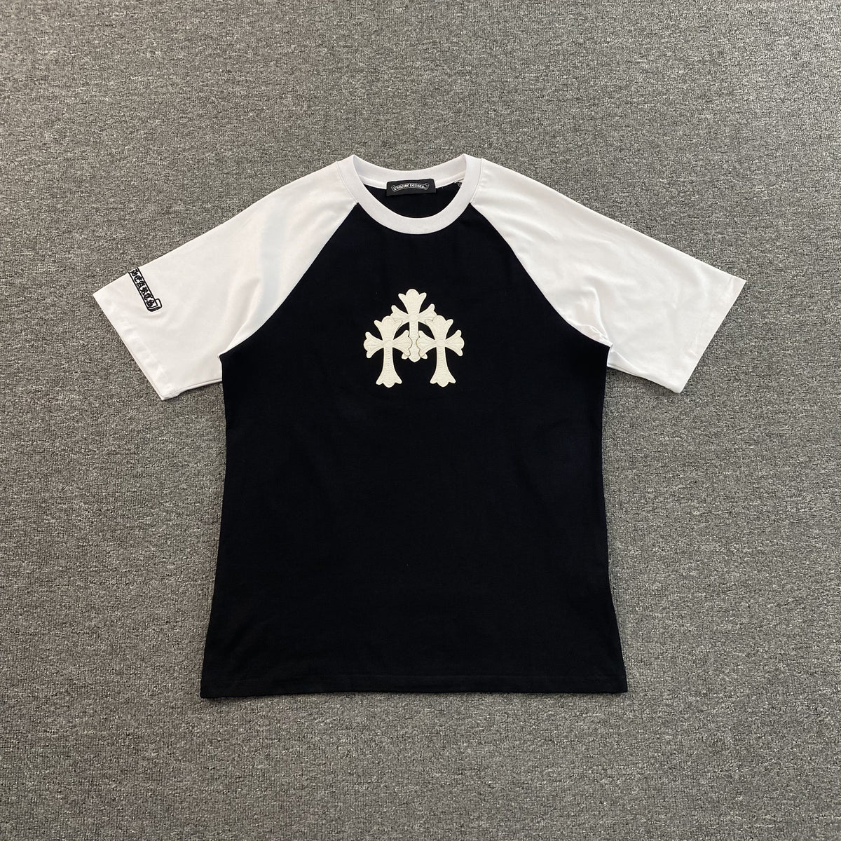 Camisa Chrome Hearts “Raglan” ( Preta com Branca )